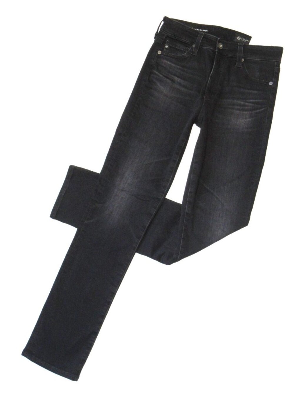 NWT Adriano Goldschmied AG Mari in City View Black Slim Straight Jeans 26